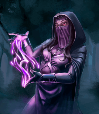 Tło arta 'Josephine Silverflaw (w masce)'