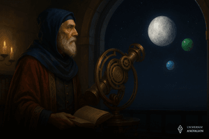 Obrazek przedstawia wielebnego profesora Virgila Morgena, uczonego z Kolegium Midennhüten