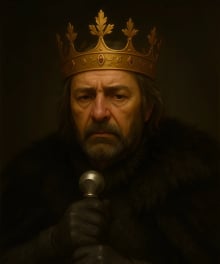Obrazek przedstawia Grégory'ego Fay, znanego po rebelii jako Król Uzurpator