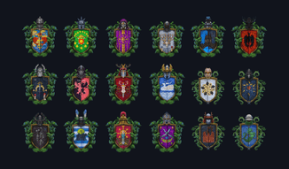 Tło arta 'Herby Królestw Amarantiańskich'