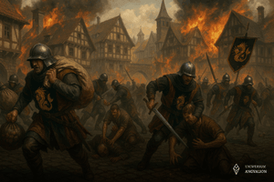 Obrazek przedstawia Splądrowanie Angrealu, które zakończyło Wojnę Paytonów