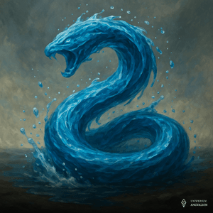 Obrazek przedstawia żywiołaka wody - Pomniejszą Istotę Wody