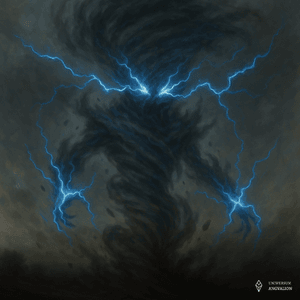 Obrazek przedstawia żywiołaka powietrza - Zwiastuna Powietrza