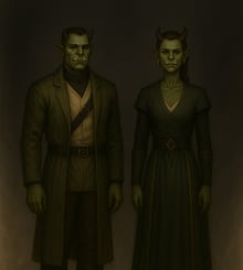 Obrazek przedstawia przedstawicieli rasy Ludu Stali